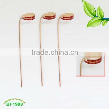 15cm high quallity Bamboo ring cocktail Picks with color