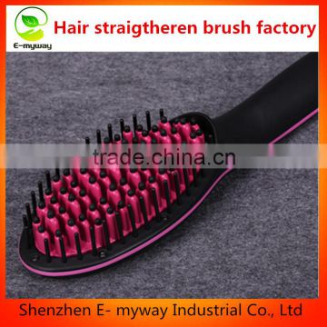 OEM Popular 2016 Hot Sell Steam Hair Brush Ceramic Brush Straightens Hair Comb with LCD Display as Seen on TV factory