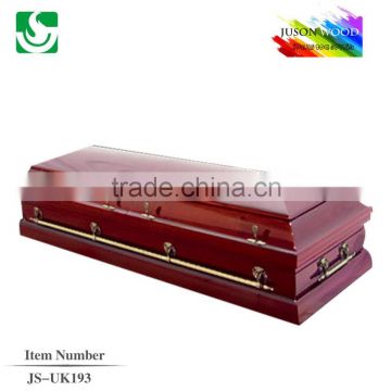 luxury mdf pvc wood coffin supplier