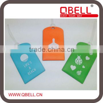 2014 New Design PVC Travel Luggage Tag with printing/new mould and material TAG for luggage or bag