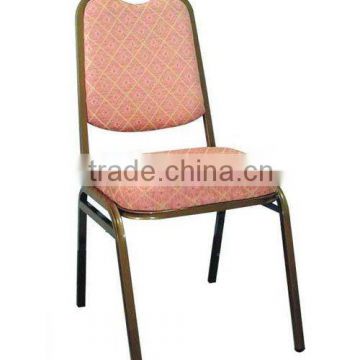 Pink comfortable stainless steel banquet chair