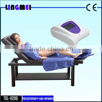 Portable air wave far infrared pressotherapy slimming machine / pressotherapy and strong deep lymphatic with EMS function