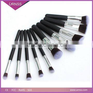 New Professional 10 PCS Cosmetic Makeup Brushes Set With Leather Cup Holder