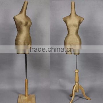 Fiberglass covered with Rope half body torso Draping female mannequin for sale