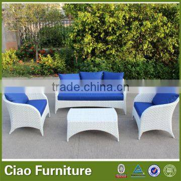 Outdoor furniture white import rattan module sofa