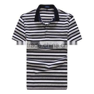 Raidyber Men's knit striped polo t shirt 100%cotton Raidy boer