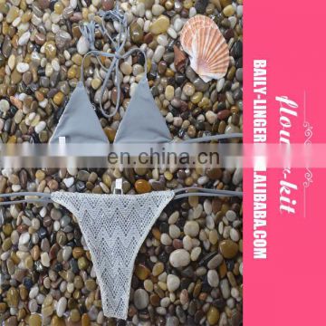 Wholesale Lace Halter Bikini Sets Swimsuit in Tassel