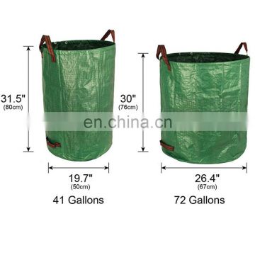 Green collapsible leaf Self-Standing Tip Bags garden yard use
