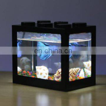 Isolation aquarium acrylic small block fish tank LED fish box microlandschaft