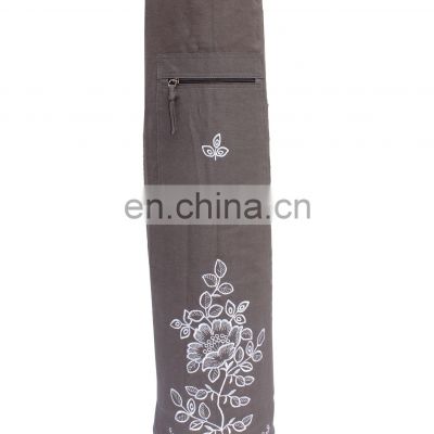 embroidery designing Yoga Mat  Custom logo and Cotton yoga mat bag Indian supplier