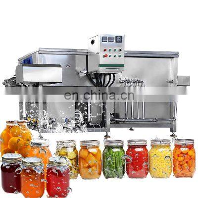 wide mouth recycle jar glass bottle washing & drying hot water washer Tunnel Type Can Tin Washing Machine