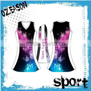 Fashion women custom sublimation netball uniforms/cheerleading uniform