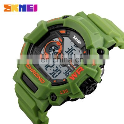 SKMEI army green 50 m waterproof outsider sport digital wristwatch watches for men #1233