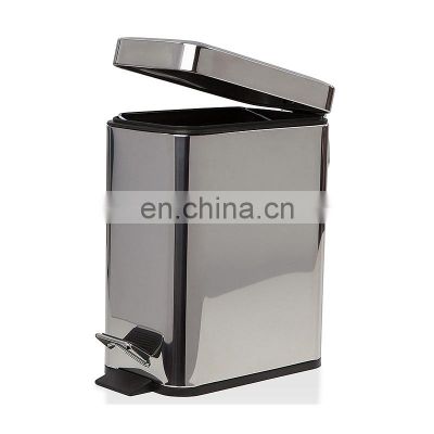 foot pedal trash can stainless steel home recycle waste bins