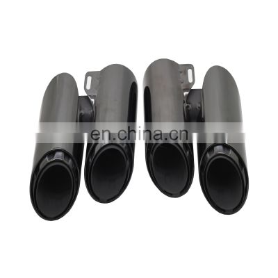 Hot sale auto parts stainless steel 1 pair  Chroming Black Exhaust tips muffler pipe fit for 2007 year  Porsche Panamera 971