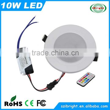 10w rgbw led recessed dimmable downlight