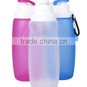 Low price unique plastic foldable sport water bottle