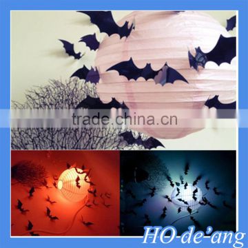 Hogift Removable purple 3D acrylic bat PVC wall sticker for home decor