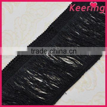 fashion black rayon tassel fringe for dresses WTPB-003