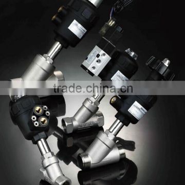 professional steam pneumatic angle seat valve thread type