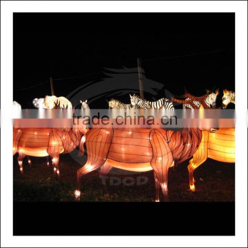 park decoration silk reindeer lantern