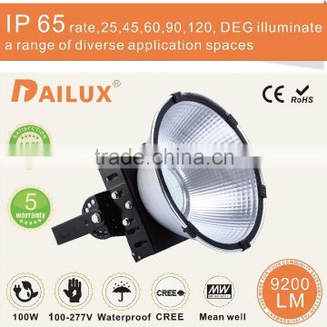 New products Led high bay light 100w 2015 factory lamp/led light ip65 dimmable