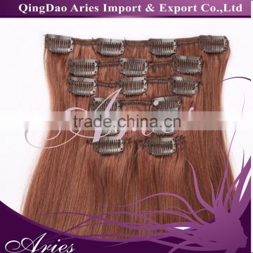 12"-30" Full cuticle unprocessed Clip in human hair extension brazilian virgin Hair , human clip in hair