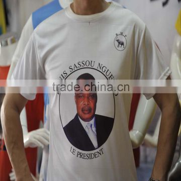 well sell white t shirt custom printing t shirt for election campaign