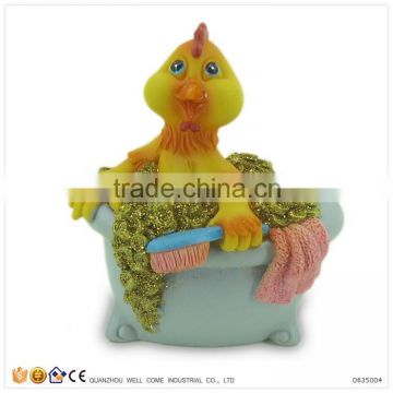 Chinese Zodiac Sculpture Chicken on Bath Shower