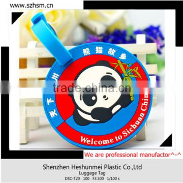 2015 Custom maker design Soft PVC plastic luggage tag