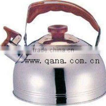 brown stainless steel whistling kettle water kettle