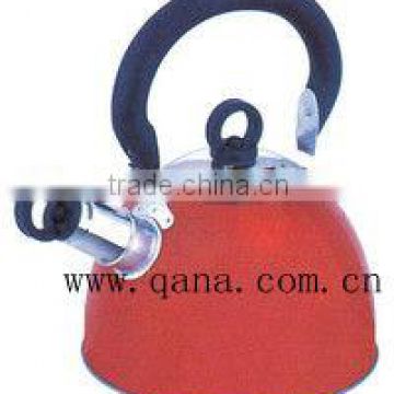 hot sales red stainless steel water kettle best whistling kettle with bakelite handles