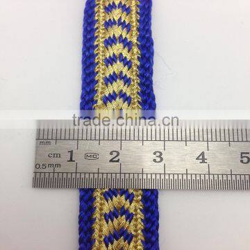 weaving national french blue and gold royal trimming lace