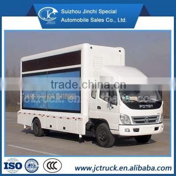 FOTON 4X2 100hp minintype Ad truck,Outdoor mobile advertising LED display screen truck