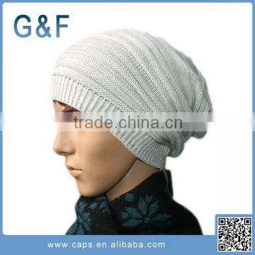 Wholesale custom mens winter hat beanie 100% cotton