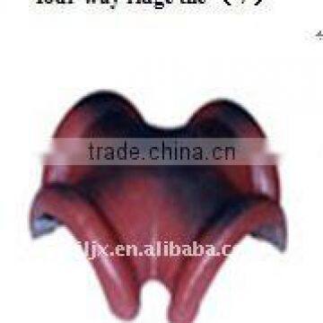 Roof tile model for mechanism (four-way ridge tile)-auxiliary equipment for Color tile machine
