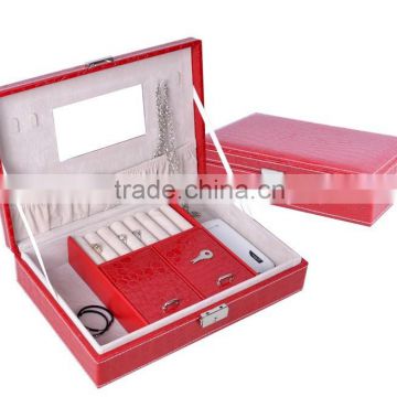 good quality faux leather jewelry box ring holders
