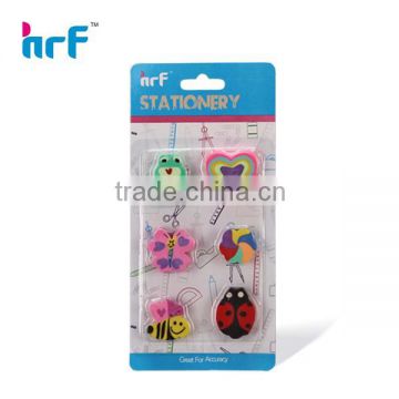 Cute eraser with flog shape and flower shapes