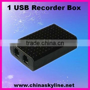 1 port USB phone call recorder device,the best voice recorder/telephone log