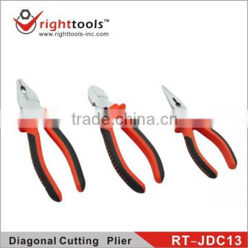 RIGHTTOOLS RT-JDC13 High quality Polished finish side cutting pliers with TPR handle,wire cutting plier