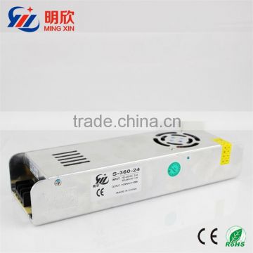 360W high quality 24v 15a strip shape power supply manufacture dc 24v switching power supply