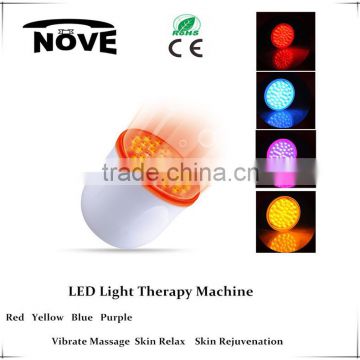 Mini Portable 7 Colors LED lights Therapy Photon Ultrasonic Facial skin care Beauty Machine