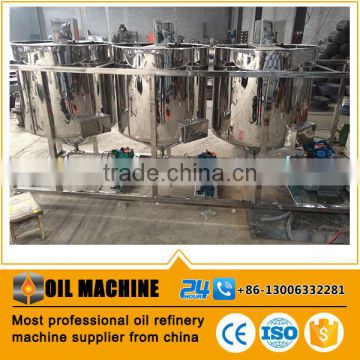 Small crude degummed rapeseed oil plant oil refining machinery