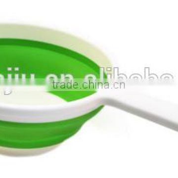 Wholesale Stock Small Order Plastic Handle Folding Flexible Water Ladle