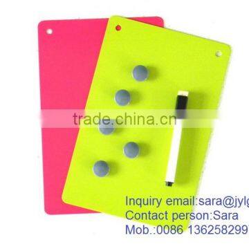 Metal Wall Mounted Memo Board with Magnetic Pen Message Board