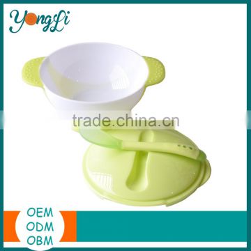 High Quality Baby Suction Cup Bowl with Spoon/ Infant Feeding Bowl with Ears