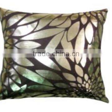 All Over Foil Leaf Print Cushion Cover