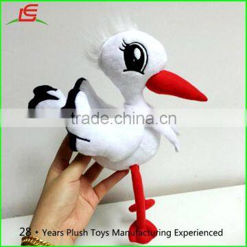 Hotel mascot soft stuffed plush egret animal toy