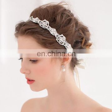 silver Bridal wedding headbands crystal headbands