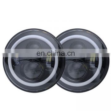Round 7 inch 45W led light high low beam led headlight with drl for jeep truck harley motorcycle